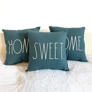 Rae Dunn Cushions - set of 3 - HOME SWEET HOME